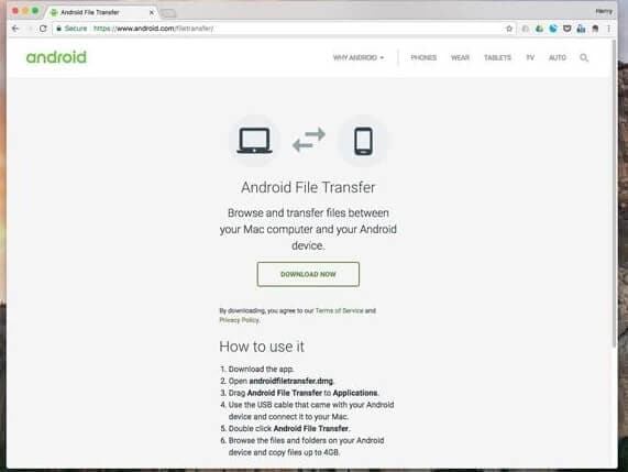 android file transfer in mac