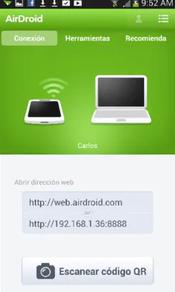 نقل ملفات samsung إلى جهاز الكمبيوتر باستخدام airdroid