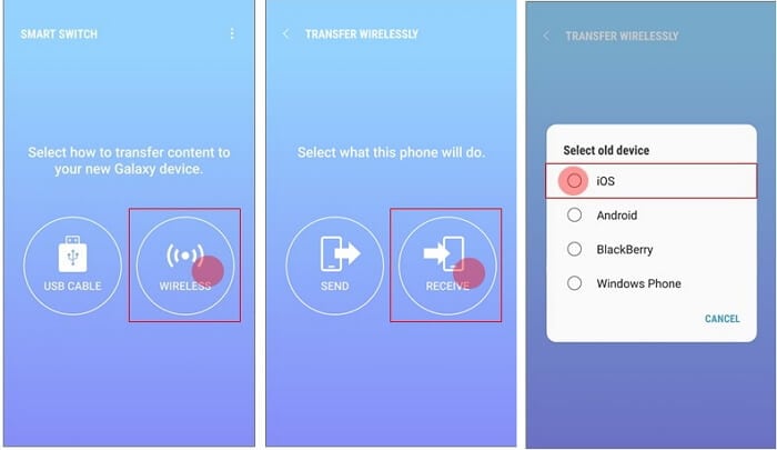 نقل iCloud إلى android باستخدام Smart Switsh