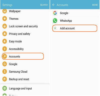 transfer from icloud to samsung S10/S20 - add gmail account