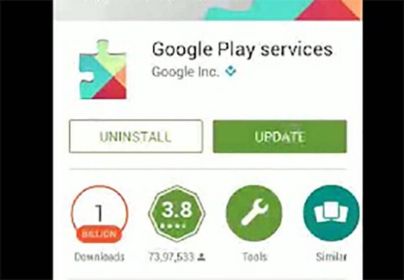update google service - step 2