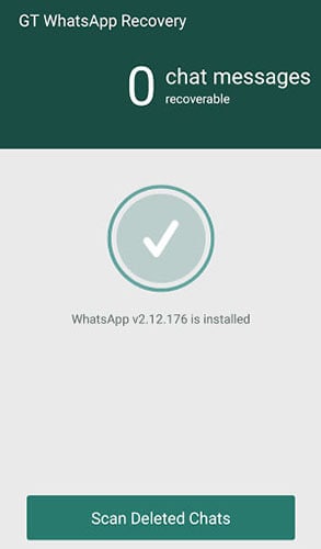 gt recovery para whatsapp mediante el escaneo de archivos
