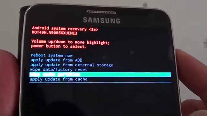 wifi not working on android - clear partition