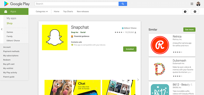 snapchat لا يستجيب - إعادة تثبيت  snapchat