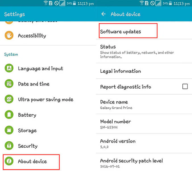 As configurações do Android não estão respondendo - atualize o firmware do Android