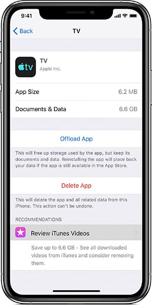 delete downloads on iphone - review itunes videos