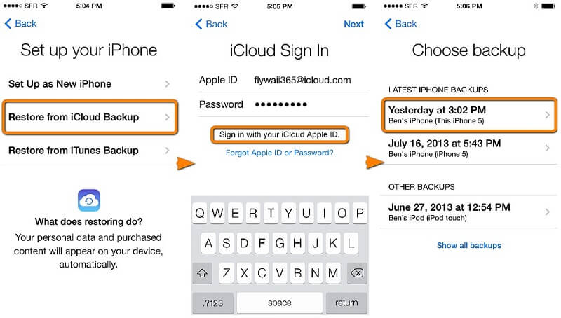 factory reset iphone 5c - set up device