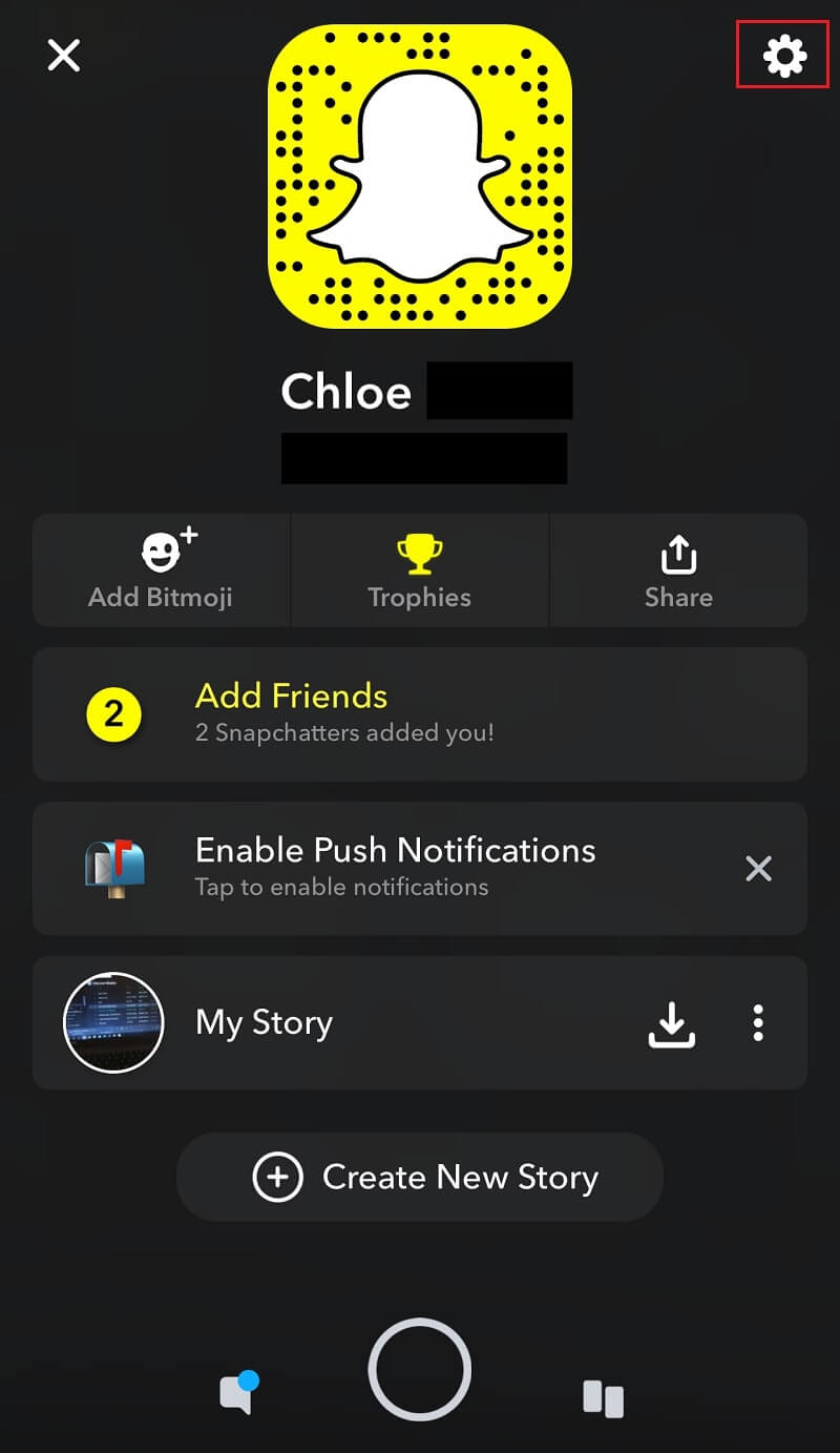 Snapchat-Nachricht aus Konto löschen Aktionen