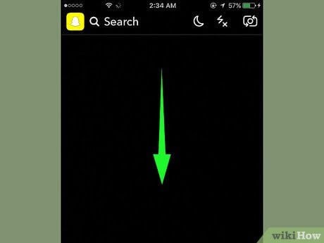 delete snapchat history - Camera screen