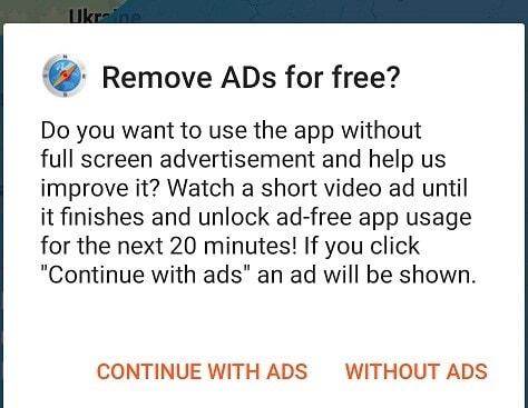 select the no-ads option