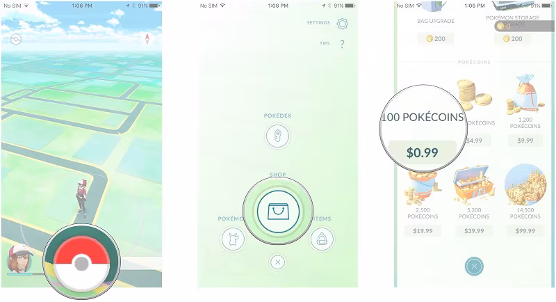 get Pokecoins