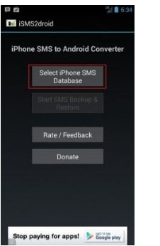 sms de iphone a android a través de un respaldo y restauración de itunes 6