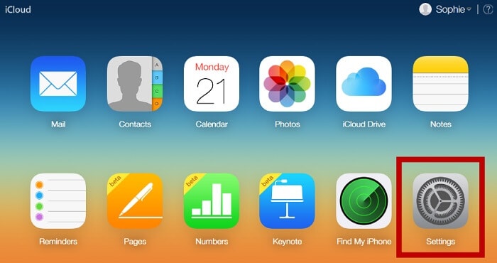 sitio web oficial de iCloud