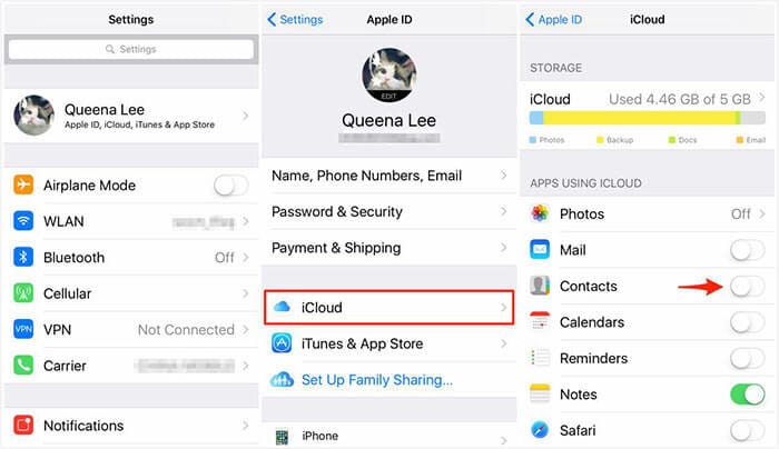 icloud contacts