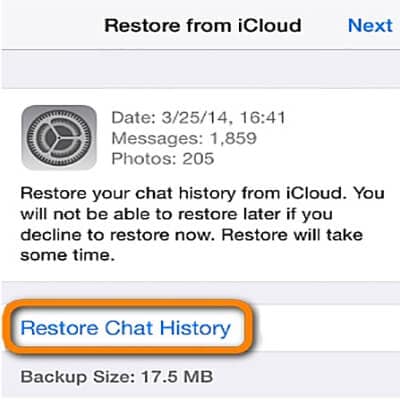 Restore Chat History