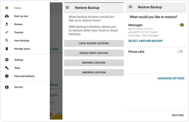 transferencia de mensajes por sms backup restore 4