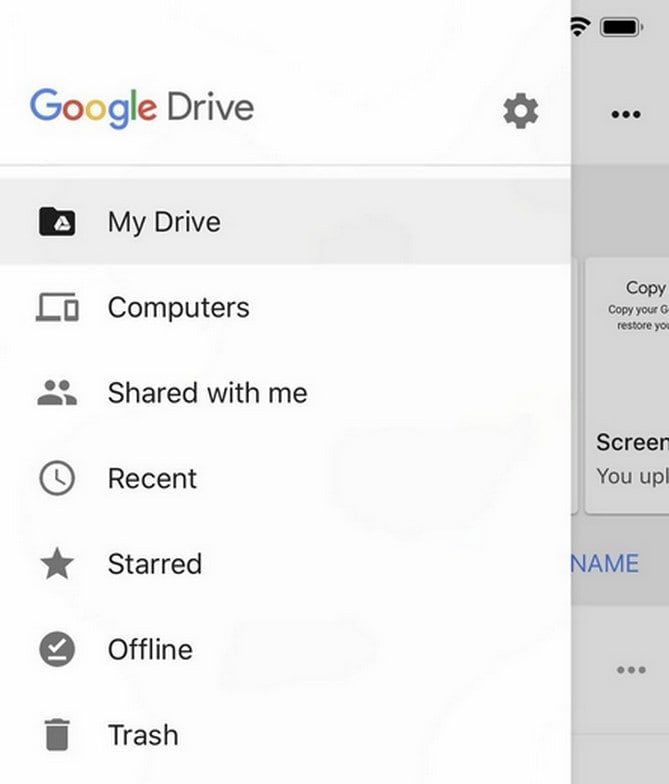 افتح google drive على iPhone