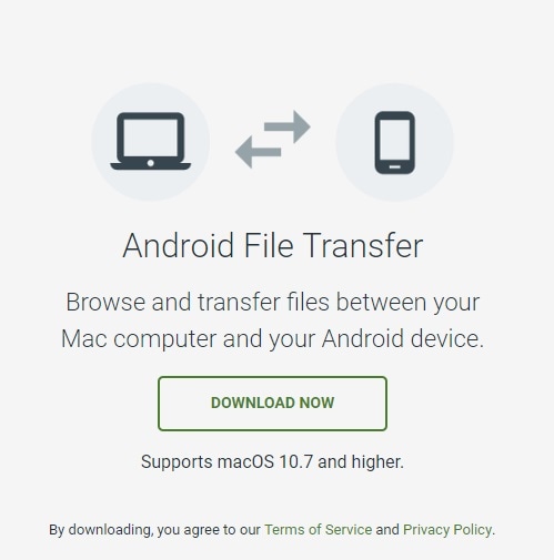 transferir vídeos do Android para o Mac usando a transferência de arquivos do Android 