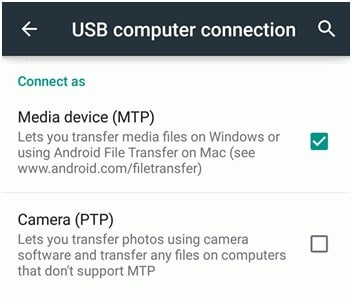  connecter un téléphone Android à Android File Transfer 