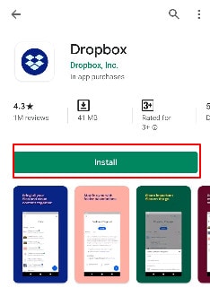 download and install dropbox