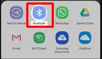 selecione Bluetooth