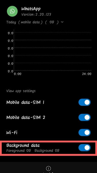 background data settings in android