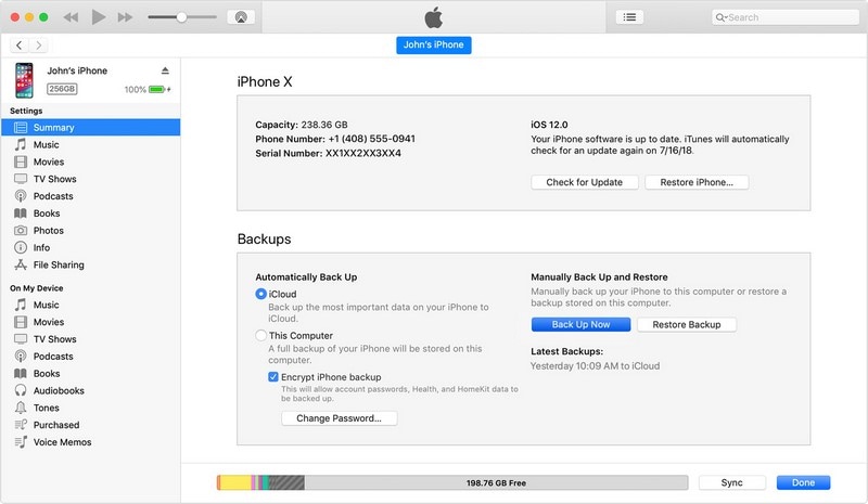 backup iphone senza icloud 4