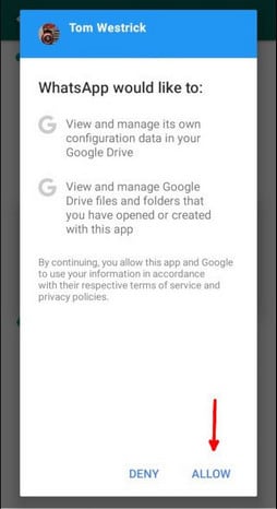 WhatsApp-Backup von Android auf Google Drive 2