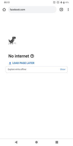 no internet