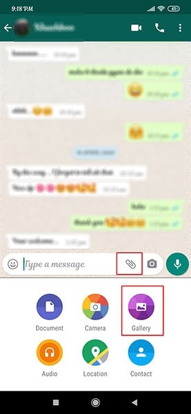 إرسال صورة gif على whatsapp باستخدام جهاز android 1