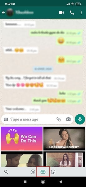 Gif in WhatsApp auf dem Android senden 2