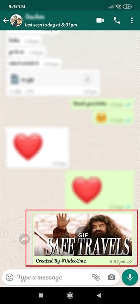 إرسال صورة gif على whatsapp باستخدام جهاز android 6