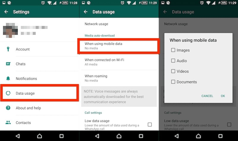 how stop auto download images whatsapp web