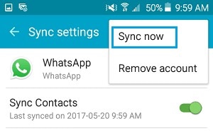 sync whatsapp on android