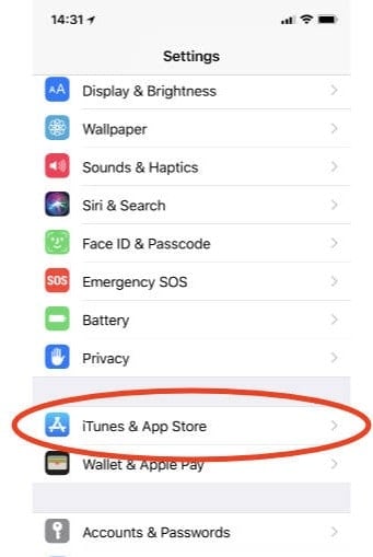 how to log out of app store