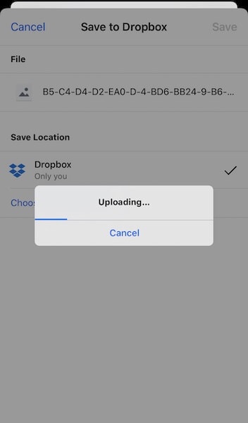  Téléchargement de ﬁle(s) vers Dropbox 
