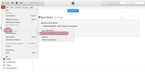 Transferencia de iTunes