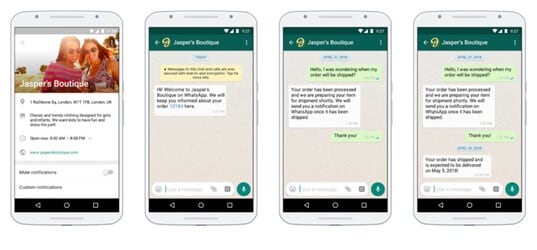 WhatsApp business profile