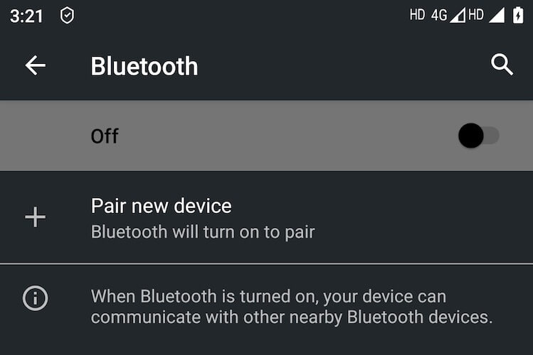 Abilita Bluetooth su Android