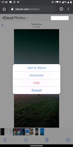 Download iCloud Photos on Android