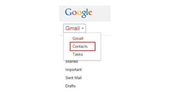 جهة اتصال Gmail