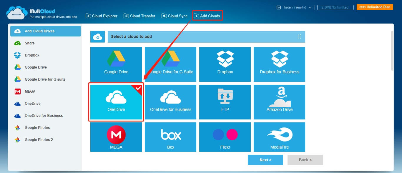 add one drive accounts