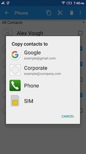 copiar tus contactos a la segunda cuenta de google