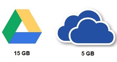 google drive vs. onedrive: storage