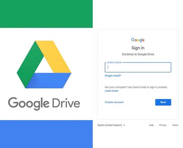 How to Log in to google drive 