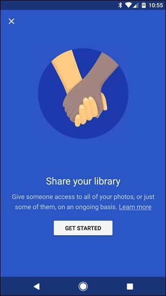 opción de compartir tu biblioteca