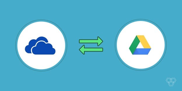 Move file between google drive and onedrive