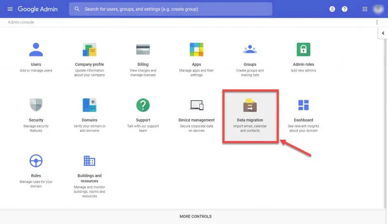 ترحيل البريد الإلكتروني من حساب G Suite إلى آخر