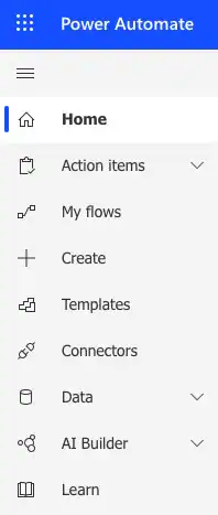 Create Flow with Power Automate