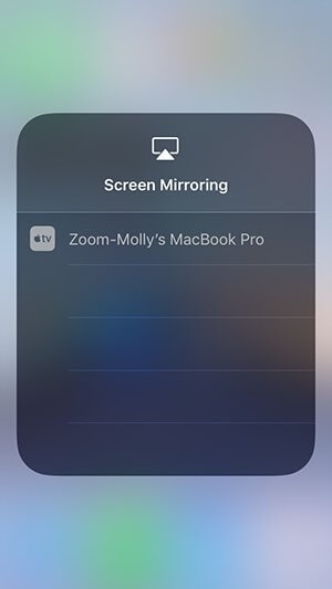 how to share screen on zoom from iphone